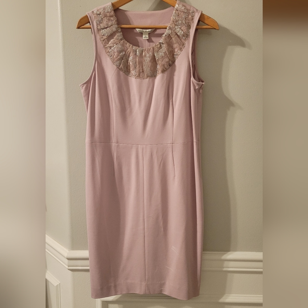New NWT Banana Republic Sleeveless Rose Blush Pink Sheath Dress Size 10